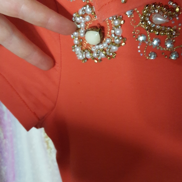 Jewel Embellished 💎💎💎 collared bodycon dress - Picture 7 of 14